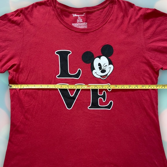 Disney Mickey Mouse “Love” Women’s Tee Shirt Top Size XXL - Picture 2 of 3
